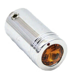 CB Radio Tune Knob for 1/4" Shaft Universal Fit Amber Jewel Chrome UP#21771 Each