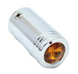 CB Radio Tune Knob for 1/4" Shaft Universal Fit Amber Jewel Chrome UP#21771 Each
