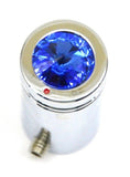 CB Radio Tune Knob Universal Fit Blue Jewel Chrome Plated 1/4” I.D. UP#21772