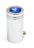 CB Radio Tune Knob Universal Fit Blue Jewel Chrome Plated 1/4” I.D. UP#21772