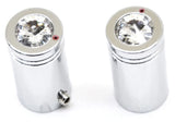 CB Radio Knob Tune Clear Jewel Chrome for Peterbilt Kenworth UP#21773 Set of 2