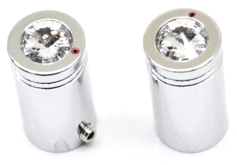 CB Radio Knob Tune Clear Jewel Chrome for Peterbilt Kenworth UP#21773 Set of 2