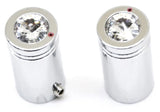 CB Radio Knob Tune Clear Jewel Chrome for Peterbilt Kenworth UP#21773 Set of 2