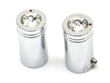 CB Radio Knob Tune Clear Jewel Chrome for Peterbilt Kenworth UP#21773 Set of 2