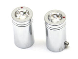 CB Radio Knob Tune Clear Jewel Chrome for Peterbilt Kenworth UP#21773 Set of 2