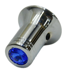 Channel CB Radio Knob for Cobra CB Blue Jewel Chrome Plated 1/4" I.D. UP#21779B