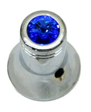 Channel CB Radio Knob for Cobra CB Blue Jewel Chrome Plated 1/4" I.D. UP#21779B