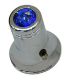 Channel CB Radio Knob for Cobra CB Blue Jewel Chrome Plated 1/4" I.D. UP#21779B