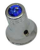 Channel CB Radio Knob for Cobra CB Blue Jewel Chrome Plated 1/4" I.D. UP#21779B