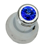 Channel CB Radio Knob for Cobra CB Blue Jewel Chrome Plated 1/4" I.D. UP#21779B