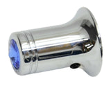 Channel CB Radio Knob for Cobra CB Blue Jewel Chrome Plated 1/4" I.D. UP#21779B