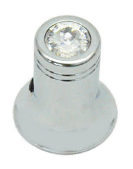 CB Radio Channel Select Knob Universal Fit Clear Jewel Chrome 1/4” I.D. UP#21780
