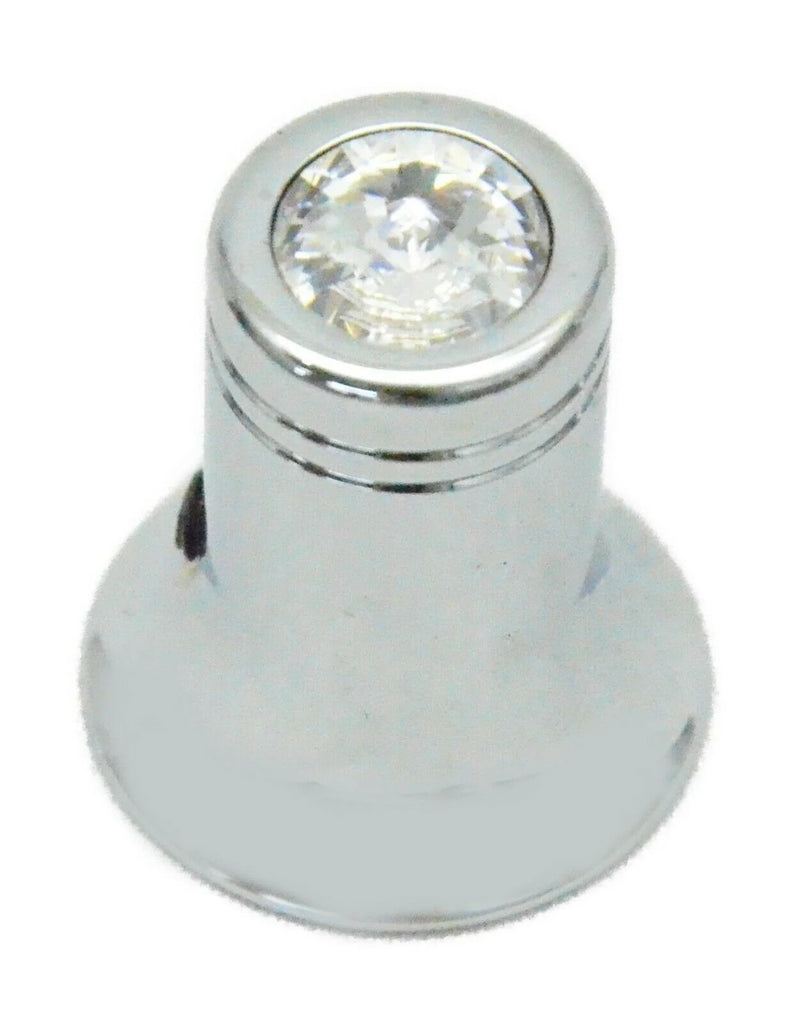 CB Radio Channel Select Knob Universal Fit Clear Jewel Chrome 1/4” I.D. UP#21780