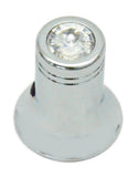 CB Radio Channel Select Knob Universal Fit Clear Jewel Chrome 1/4” I.D. UP#21780