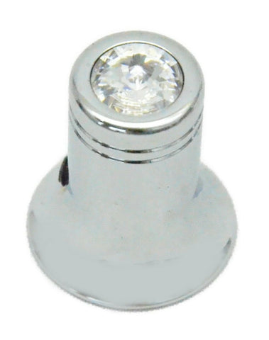 CB Radio Channel Select Knob Universal Fit Clear Jewel Chrome 1/4” I.D. UP#21780