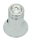CB Radio Channel Select Knob Universal Fit Clear Jewel Chrome 1/4” I.D. UP#21780