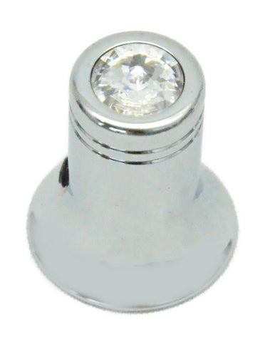 CB Radio Channel Select Knob Universal Fit Clear Jewel Chrome 1/4” I.D. UP#21780