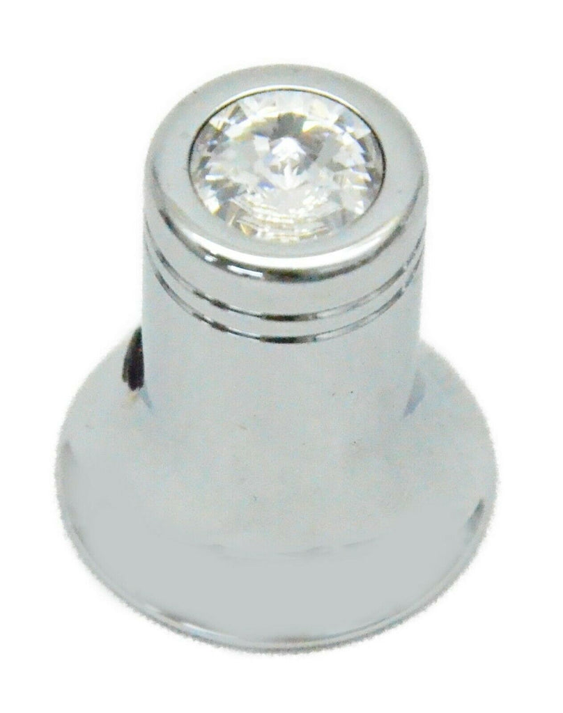 CB Radio Channel Select Knob Universal Fit Clear Jewel Chrome 1/4” I.D. UP#21780