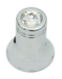 CB Radio Channel Select Knob Universal Fit Clear Jewel Chrome 1/4” I.D. UP#21780