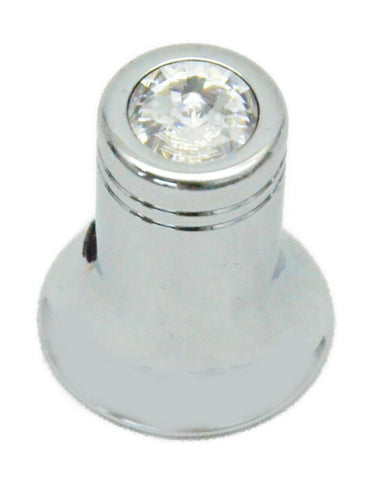 CB Radio Channel Select Knob Universal Fit Clear Jewel Chrome 1/4” I.D. UP#21780