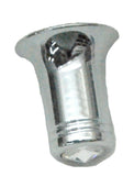 CB Radio Channel Select Knob Universal Fit Clear Jewel Chrome 1/4” I.D. UP#21780