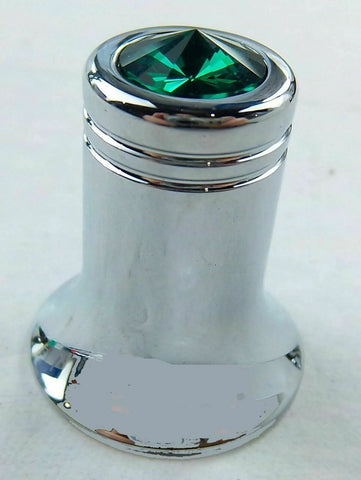 CB Radio Channel Select Knob Universal Fit Green Jewel Chrome 1/4” I.D. UP#21781