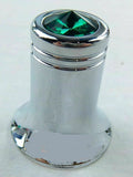 CB Radio Channel Select Knob Universal Fit Green Jewel Chrome 1/4” I.D. UP#21781