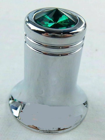 CB Radio Channel Select Knob Universal Fit Green Jewel Chrome 1/4” I.D. UP#21781
