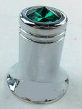 CB Radio Channel Select Knob Universal Fit Green Jewel Chrome 1/4” I.D. UP#21781