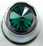 CB Radio Channel Select Knob Universal Fit Green Jewel Chrome 1/4” I.D. UP#21781