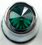 CB Radio Channel Select Knob Universal Fit Green Jewel Chrome 1/4” I.D. UP#21781