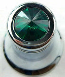 CB Radio Channel Select Knob Universal Fit Green Jewel Chrome 1/4” I.D. UP#21781