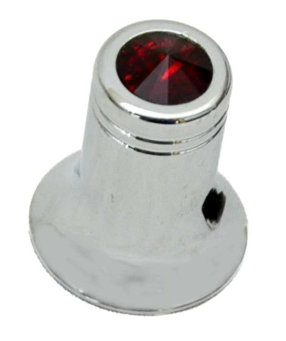CB Radio Channel Select Knob Universal Fit Red Jewel Chrome 1/4” I.D. UP#21783