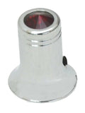 CB Radio Channel Select Knob Universal Fit Red Jewel Chrome 1/4” I.D. UP#21783