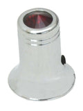 CB Radio Channel Select Knob Universal Fit Red Jewel Chrome 1/4” I.D. UP#21783
