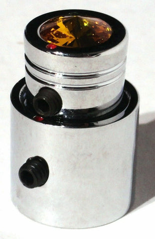 CB Radio Volume Squelch Knob Chrome Amber Jewel 3/16" Shaft Replacement UP21785