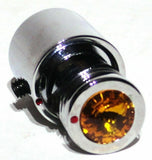 CB Radio Volume Squelch Knob Chrome Amber Jewel 3/16" Shaft Replacement UP21785