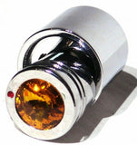 CB Radio Volume Squelch Knob Chrome Amber Jewel 3/16" Shaft Replacement UP21785