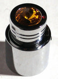CB Radio Volume Squelch Knob Chrome Amber Jewel 3/16" Shaft Replacement UP21785
