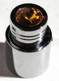 CB Radio Volume Squelch Knob Chrome Amber Jewel 3/16" Shaft Replacement UP21785