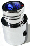 CB Radio Volume Squelch Knob Chrome Blue Jewel 3/16" Shaft Replacement UP21786