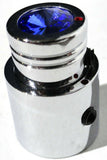 CB Radio Volume Squelch Knob Chrome Blue Jewel 3/16" Shaft Replacement UP21786