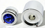 CB Radio Volume Squelch Knob Chrome Blue Jewel 3/16" Shaft Replacement UP21786
