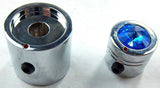 CB Radio Volume Squelch Knob Chrome Blue Jewel 3/16" Shaft Replacement UP21786