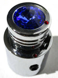 CB Radio Volume Squelch Knob Chrome Blue Jewel 3/16" Shaft Replacement UP21786