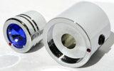 CB Radio Volume Squelch Knob Chrome Blue Jewel 3/16" Shaft Replacement UP21786
