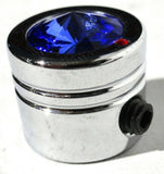 CB Radio Volume Squelch Knob Chrome Blue Jewel 3/16" Shaft Replacement UP21786