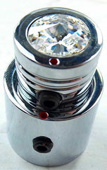 CB Radio Volume Squelch Knob Chrome Clear Jewel 3/16" Shaft Replacement UP21787