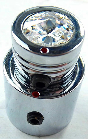 CB Radio Volume Squelch Knob Chrome Clear Jewel 3/16" Shaft Replacement UP21787