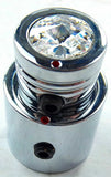 CB Radio Volume Squelch Knob Chrome Clear Jewel 3/16" Shaft Replacement UP21787